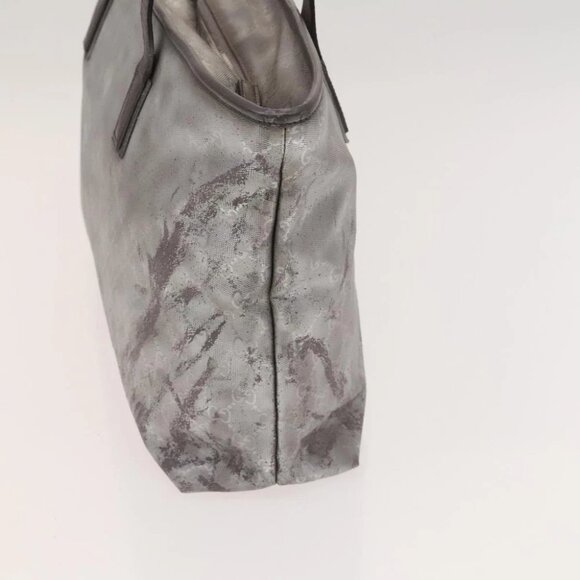 GUCCI GG Implementation Tote Bag Coated Canvas Silver Auth 117334 - Picture 5 of 16